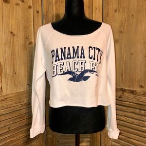 Panama City Beach sweatshirt. Cutout back. Size M